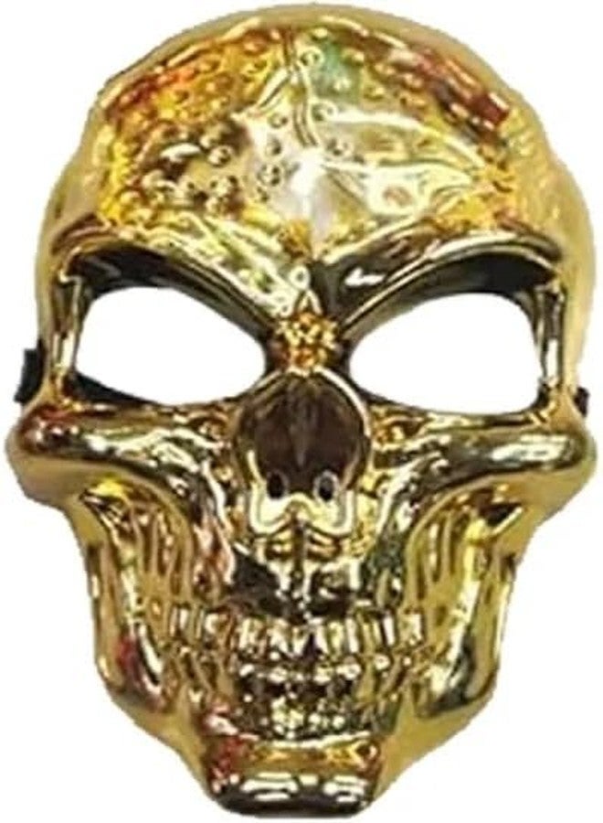 ASBK Decorative Face Masks Collection, Party and Halloween Masks,Various theme Mask Designs (Golden Skull Mask) - Image 3